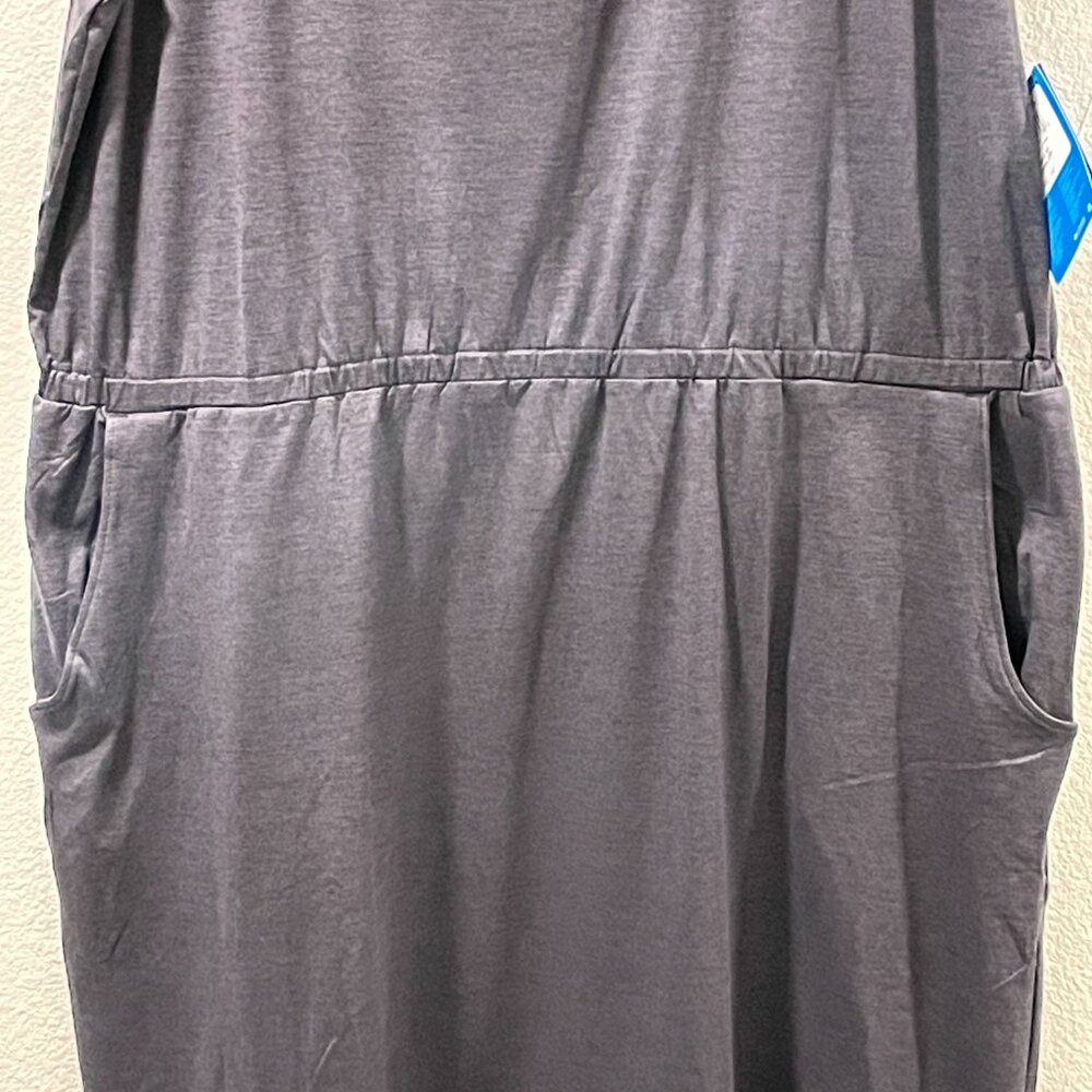 NWT COLUMBIA "Pacific Haze" Elastic Drop Waist Jersey Dress Dark Gray Women 2X - Picture 4 of 11
